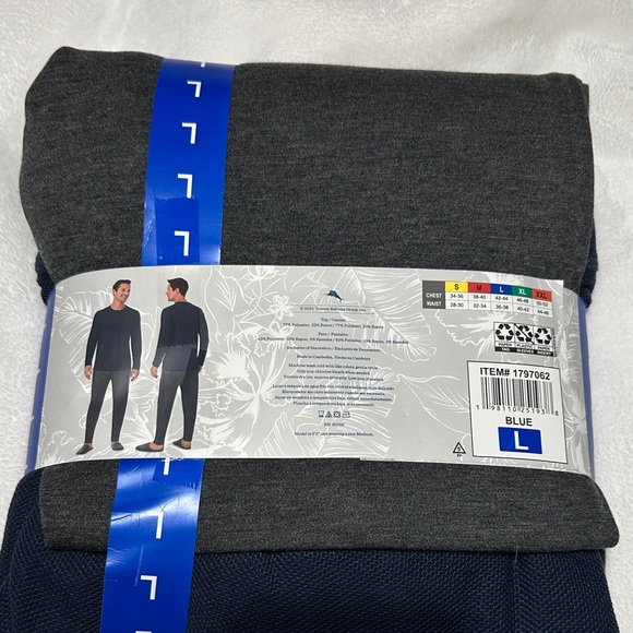 Tommy Bahama Men's Lounge Set - Navy and Charcoal - Picture 2 of 3
